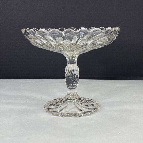 Vintage Cambridge Caprice Clear Glass Pedestal Compote Dish - Picture 1 of 9